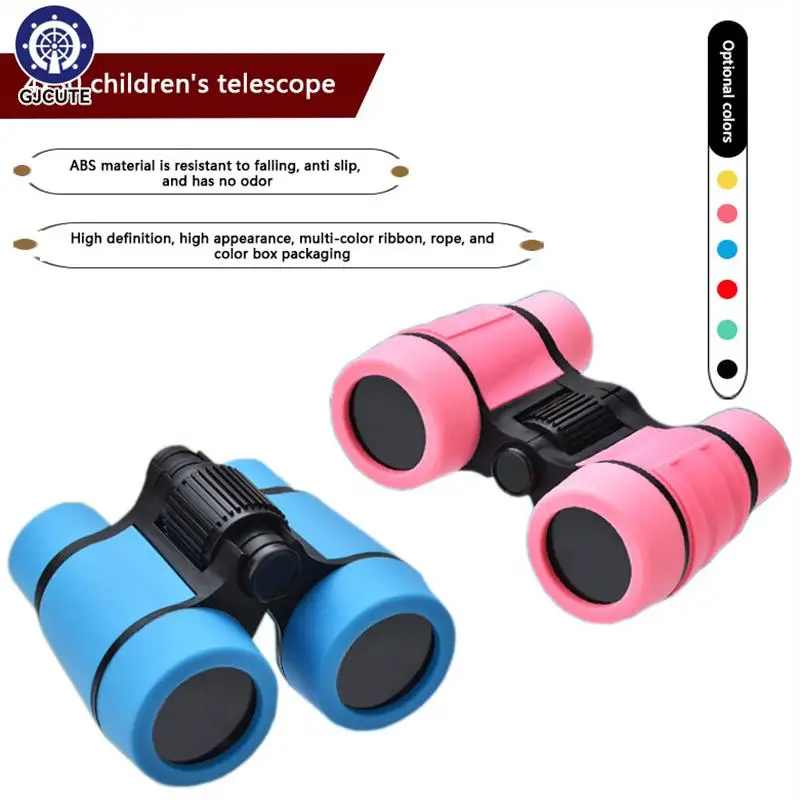 4X30 Kids Binocular Telescope Children Educational Learning Telescopea Bird Watching Folding Handle Anti Slip Optics Telescope