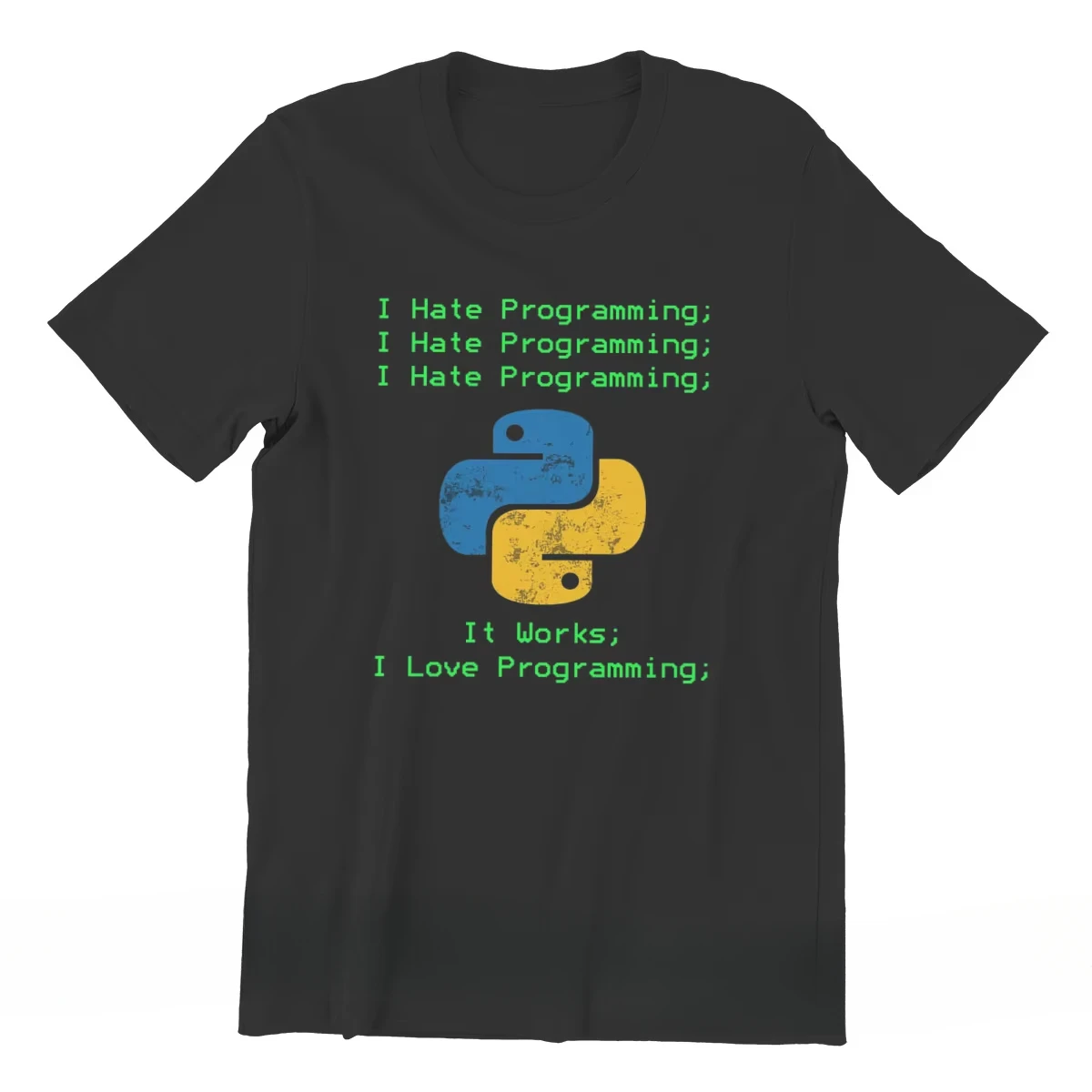 Motivational Python Programming T Shirt Men's Women Loose Causal Fashion Geek C++ Summer Coder Computer Tee Streetwear Oversized