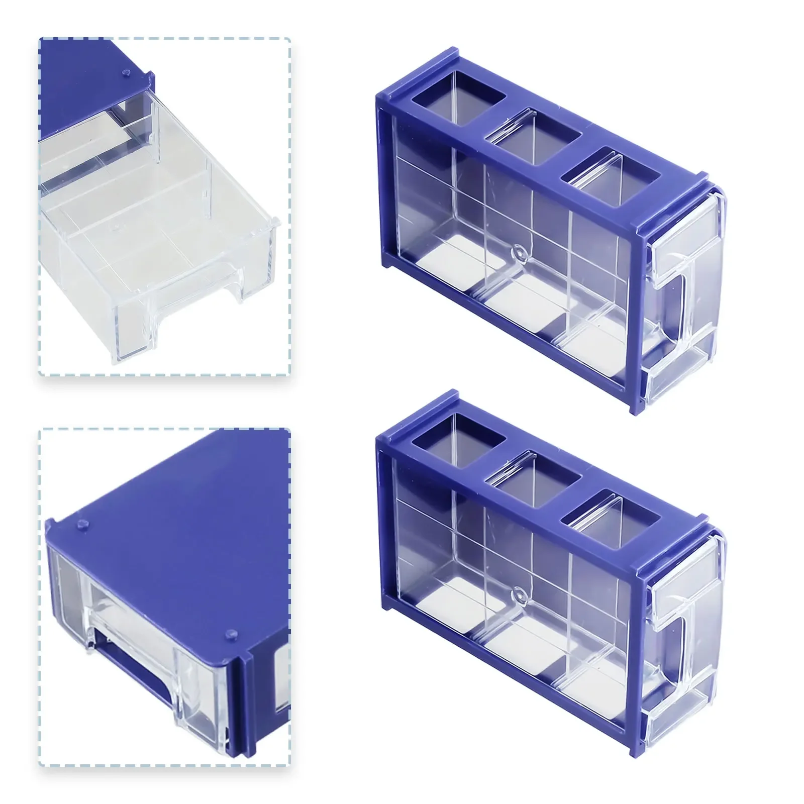 1PC Stackable Plastic Hardware Parts Storage Boxes Component Screws Toolbox Jewelry Organizer Case Hardware Tool Organizing Box