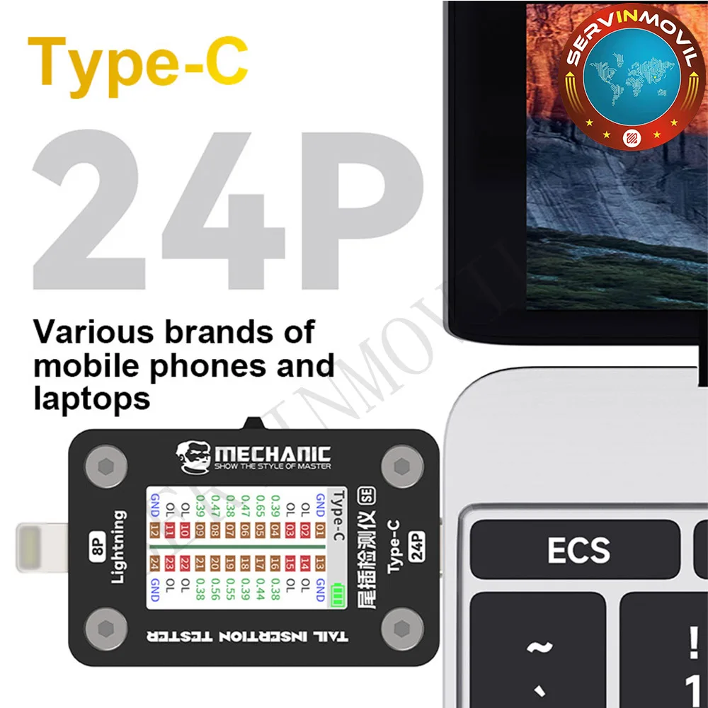 Meccanico T-824SE Tester di inserimento della coda rilevamento intelligente Display digitale ad alta precisione controllo della potenza corrente