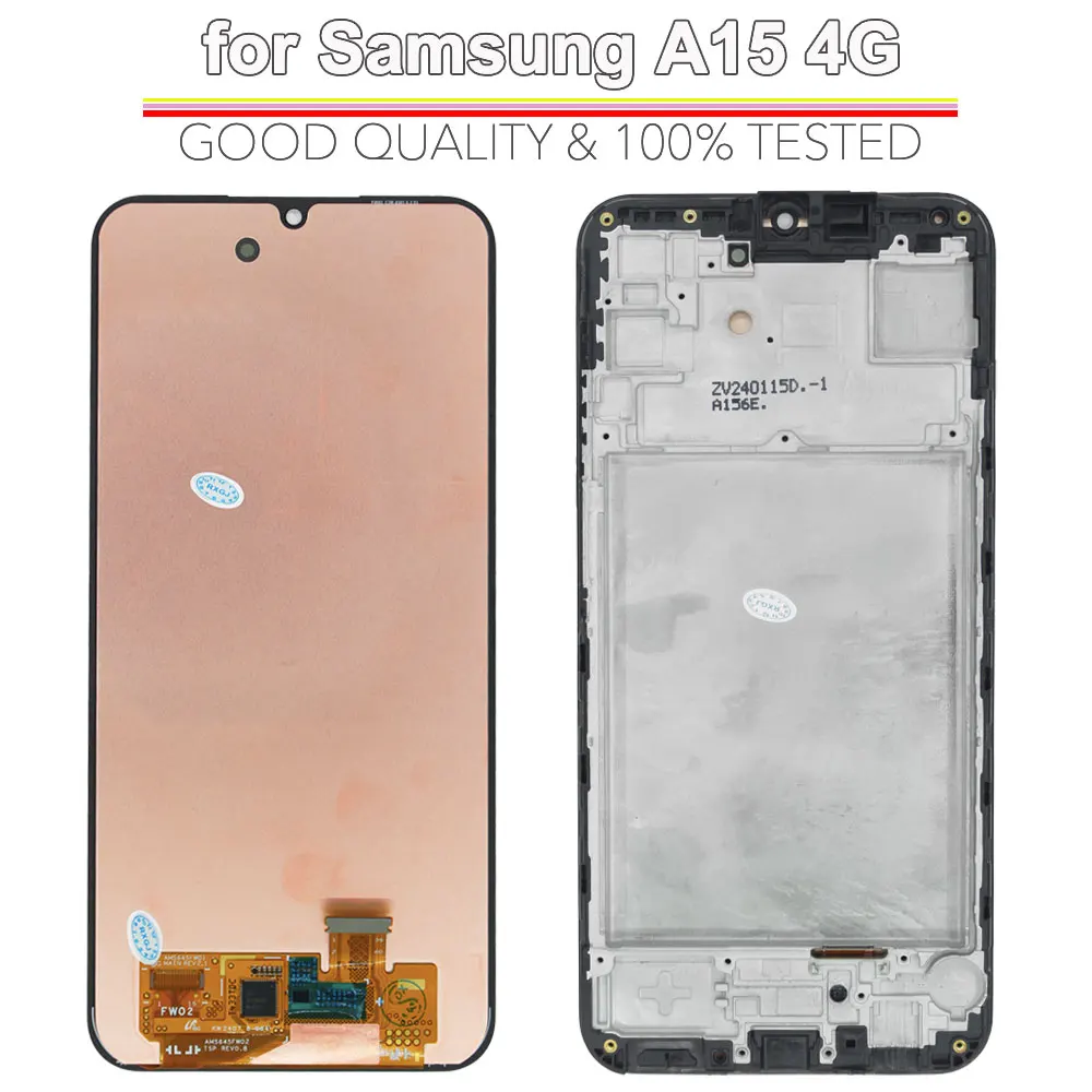 Wyświetlacz AMOLED LCD do Samsung Galaxy A15 4G, ekran dotykowy z digitizerem, kompletny moduł z ramką do Samsung A15 A155 A155F — zdjęcie produktu 2
