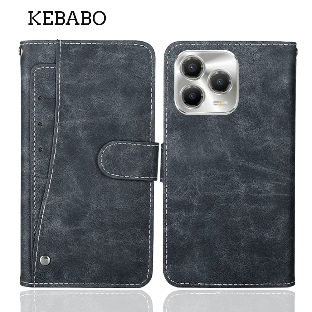Capa Carteira de Couro BLU Bold N4 6.78" Estilo Livro Vintage Luxuosa e Protetora Personalizável para Celular