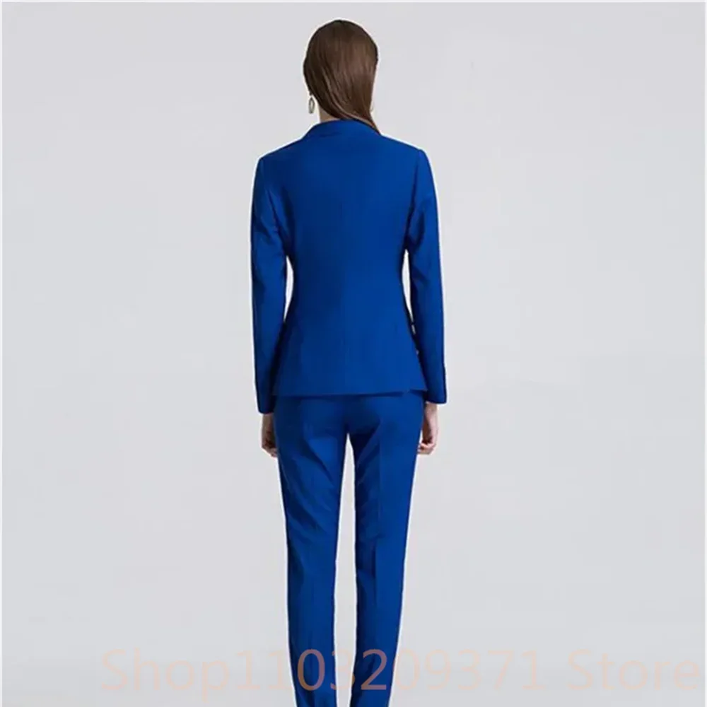 Damen-Anzüge, Hosen-Sets, 2-teilig, zweireihig, spitzes Revers, Smoking, Abschlussball, Party, Mode, Alltag, Freizeit, Büro