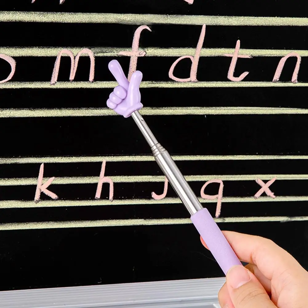 قابل للسحب المعلم مؤشر إصبع تصميم الفولاذ المقاوم للصدأ تلسكوبي مدرسة التدريس مؤشر عصا لوازم المعلم للفصول الدراسية