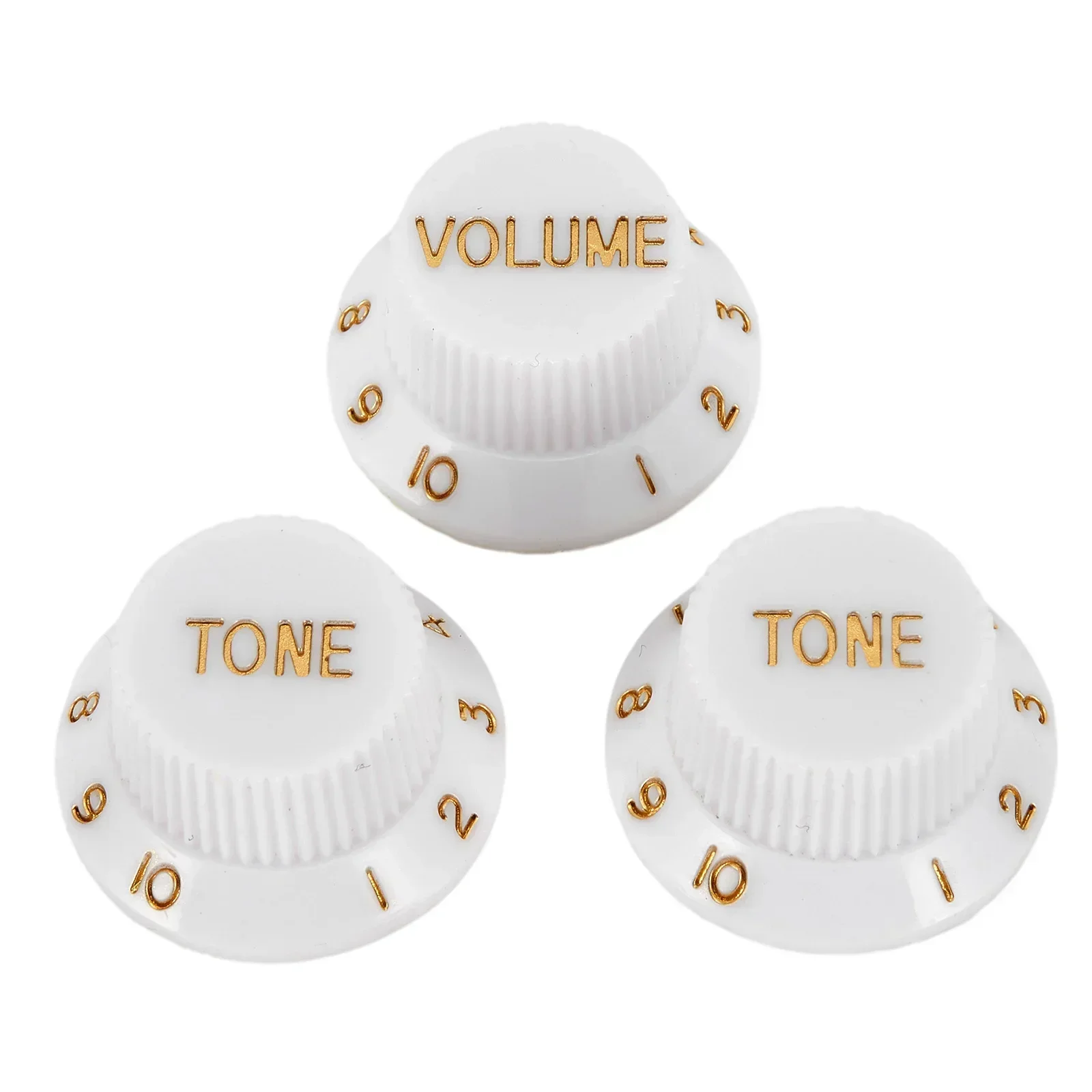 3pcs Guitar Control Knobs For ST SQ Electric Guitar Plastic Volume Tone Knob White Black Yellow Plastic Musical Instrument Part