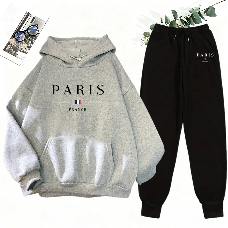 Women's Tracksuit Printing Casual Sweatshirt Streetwear Outdoors Sports Jogging Clothing Autumn Winter Fashion Hoodie Sportswear