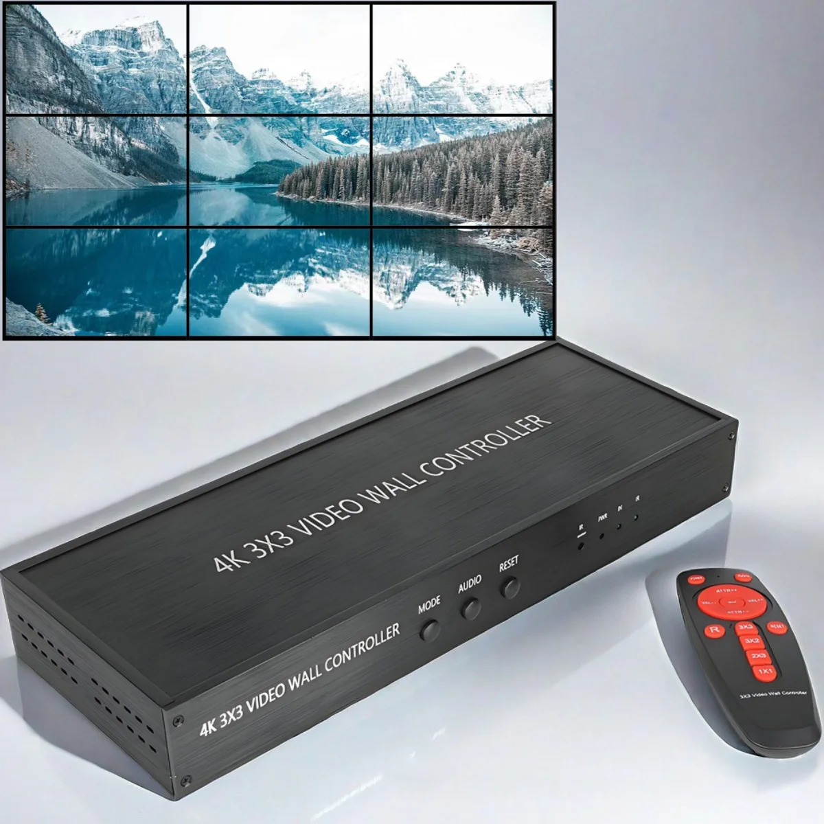 

4K 3x3 HDMI Video Wall Controller 9 TV Splicing Box 2x2 1x3 1x4 2x3 Multi Screen Splicer Video Wall Processor Screen Mirroring