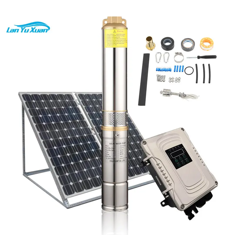 solar deepwell submersible pump underground water solar pump system borehole solar powered pumps