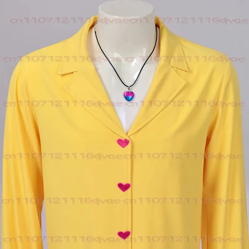 Niños película k-pop Saja niños Romance Cosplay disfraz camisa amarilla fiesta de Halloween cuello en V camisa de manga larga para niños