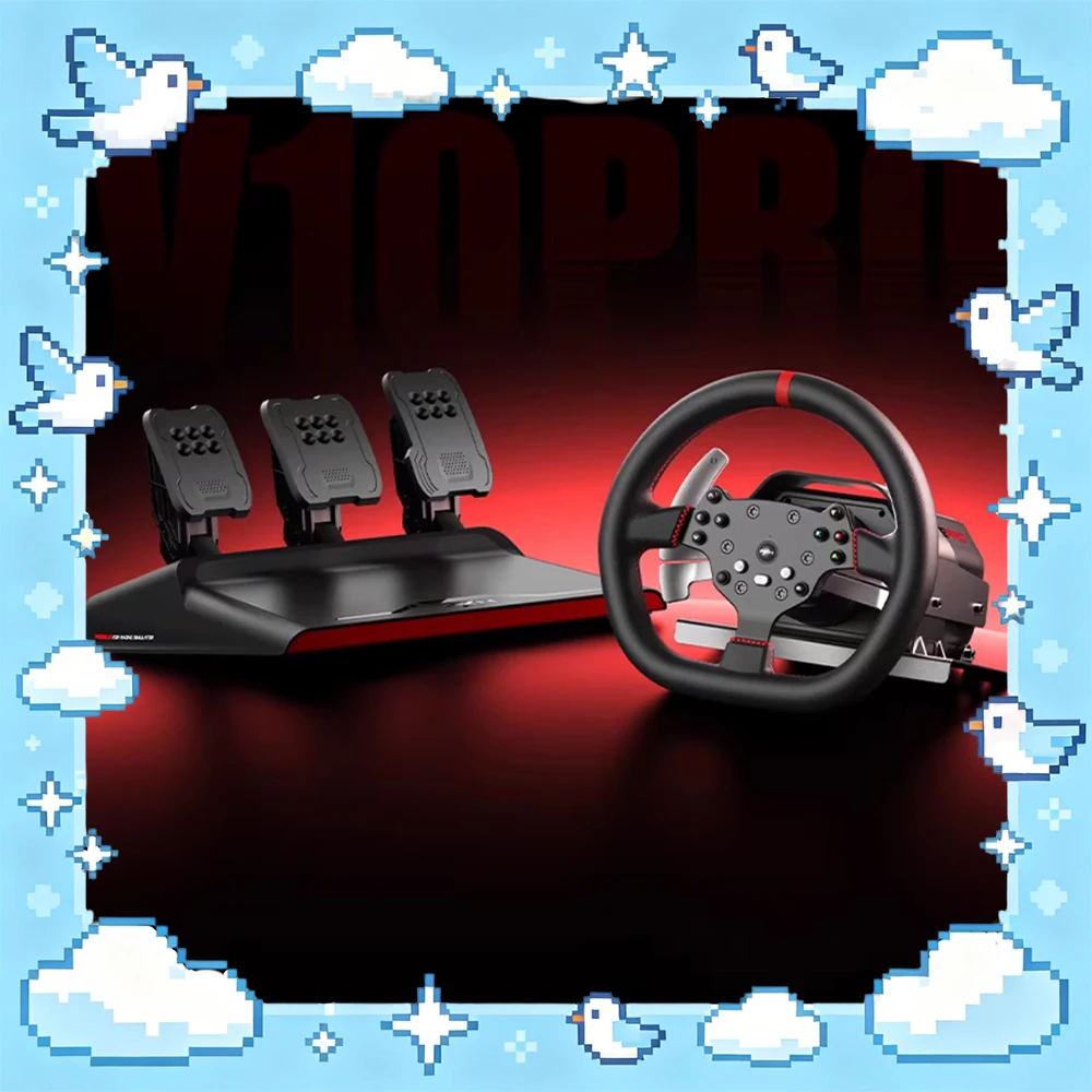 

Игровой руль PXN V10 Pro с педалями и вибрацией для симуляторов гонок, совместимый с PC, PS4, XBOX ONE, XS