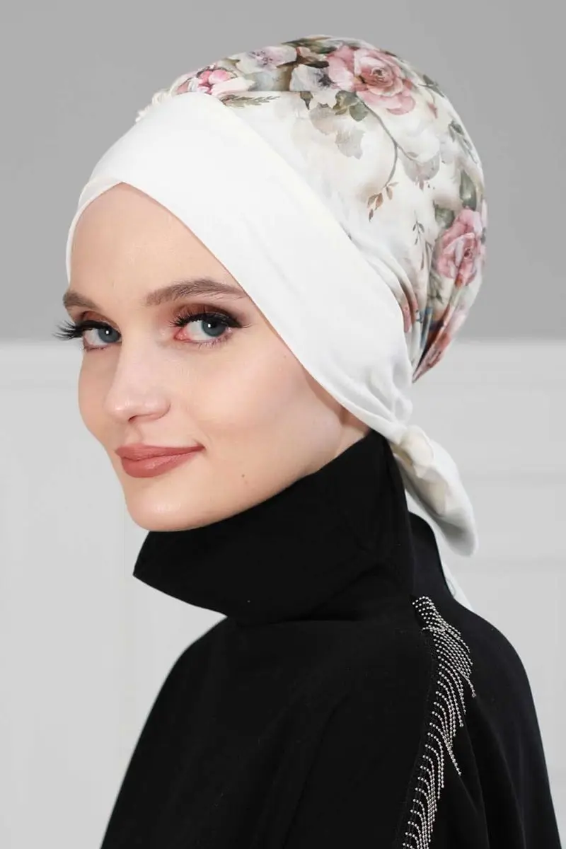 Belted combed Bone Olive pattern white