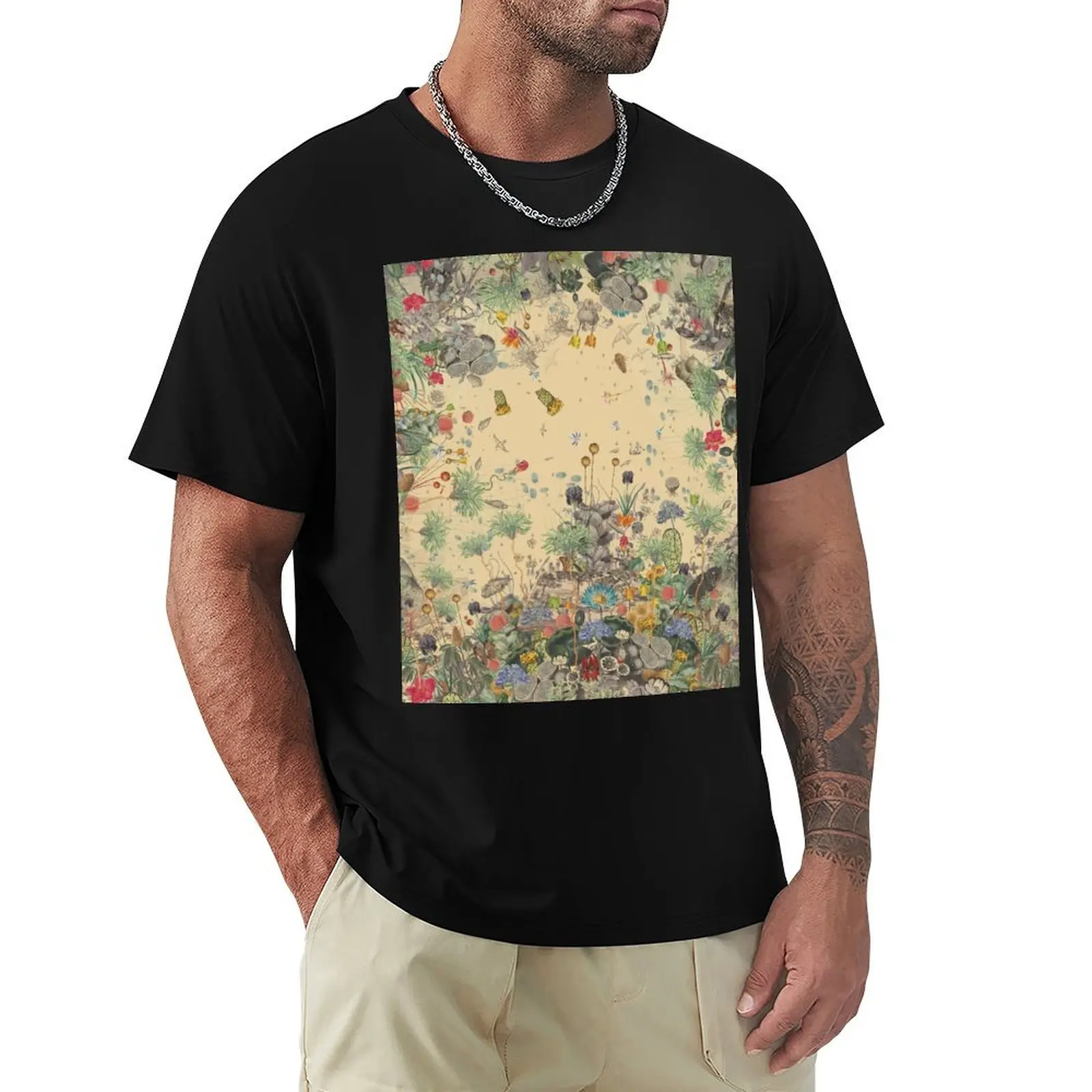 Garden Surround T-Shirt Basic Plain Short Sleeve Crew Neck Tee