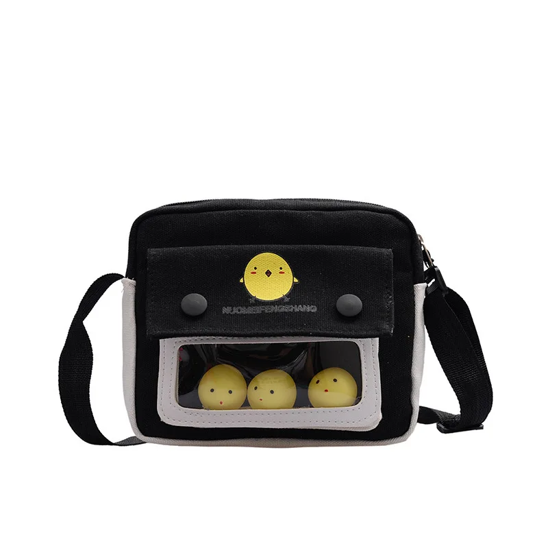 

Cute Canvas Bag Cartoon Messenger Bags for Women Student Girl Shoulder Bag Ladies Shopping Clutch Bag Coin Purse Female