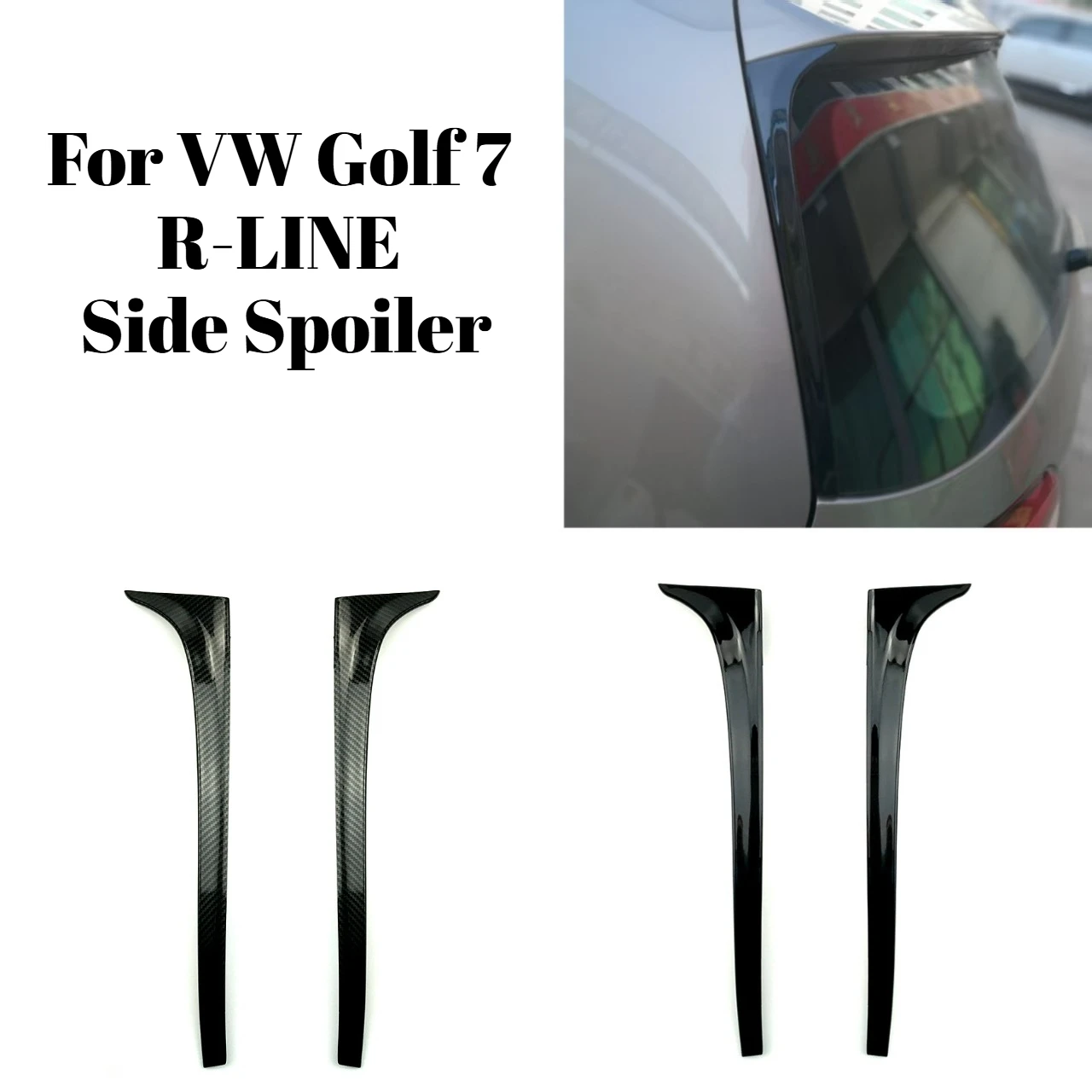 

For Volkswagen Golf 7 R-LINE Side Spoiler Rear Wing Air Deflector Stick-On Installation Performance Boost Car Modifica Accessory