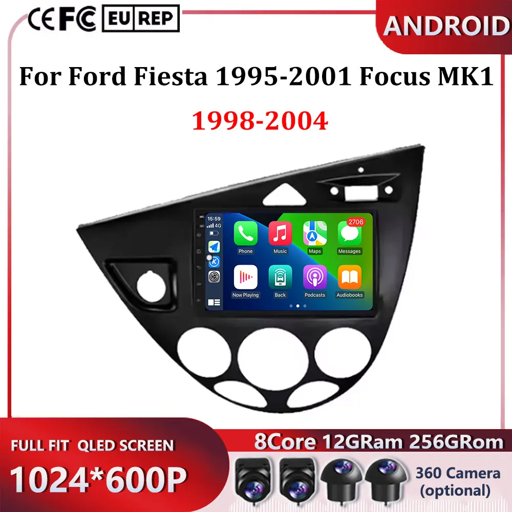 

7"For Ford Fiesta 1995-2001 Focus MK1 1998-2004 Car Carplay Auto Android OS Radio Navigation GPS Multimedia Video Player BT