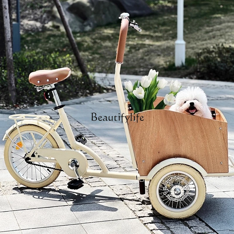 

Pet bike portable out small dog cat three-wheeled pet car