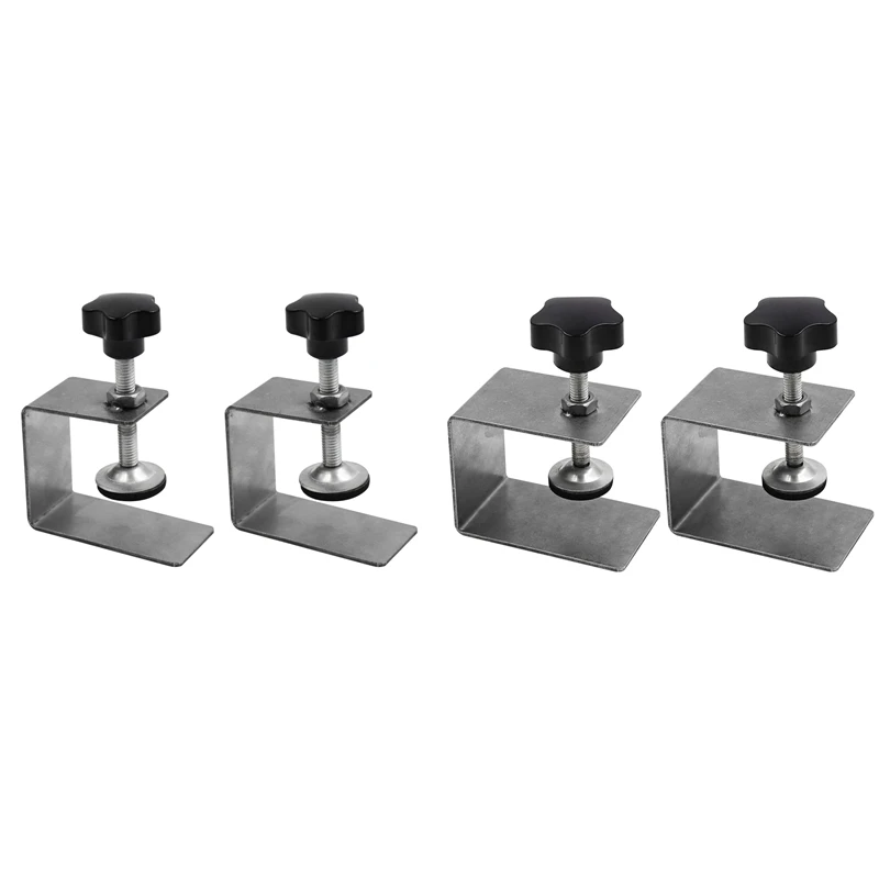 A50I 2Pcs Home Improvement Smooth Woodworking Drawer Front Installation Clamp Hardware Jig Accessories Stainless Steel