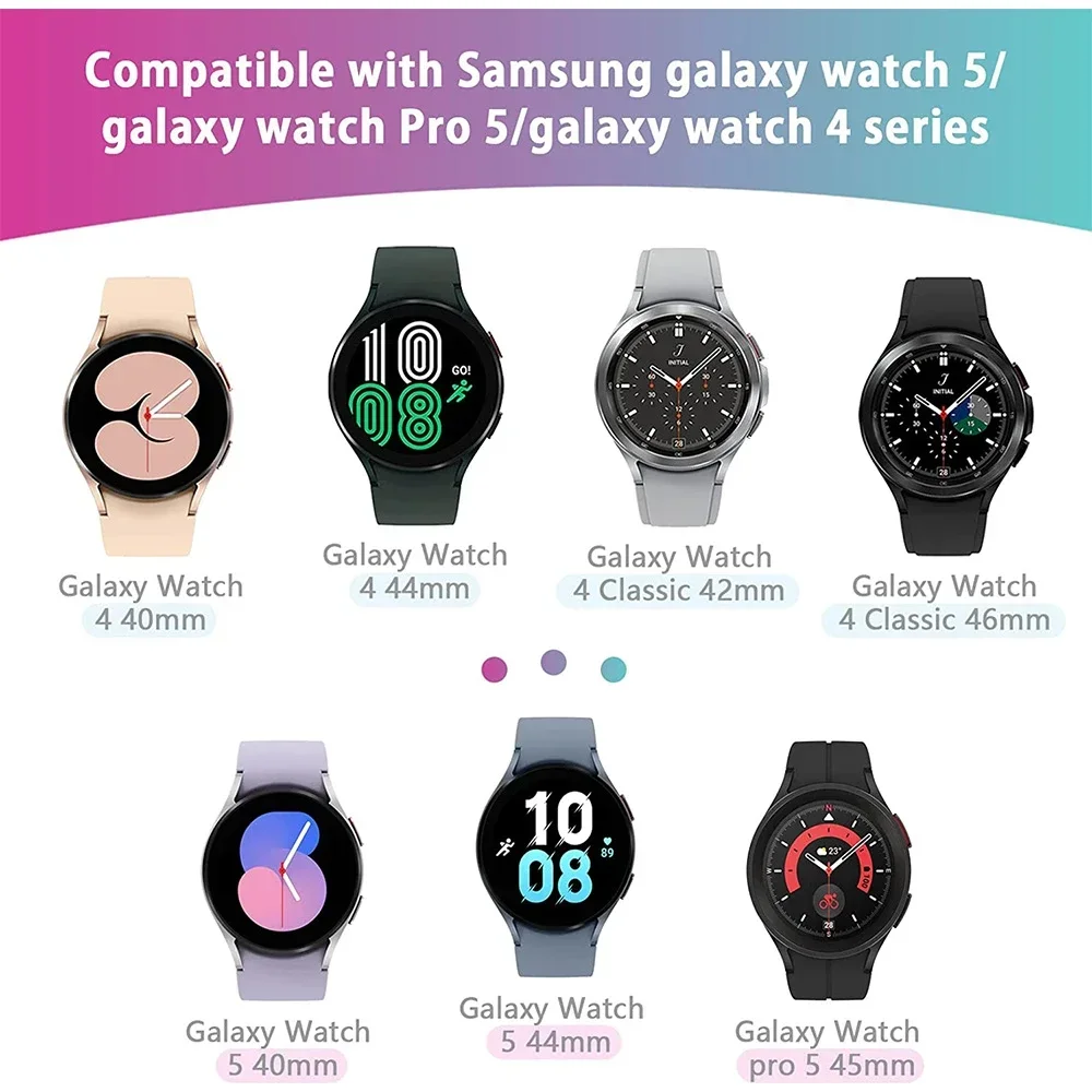 Silicone Strap For Samsung Galaxy Watch 7/6/5/4 44mm 40mm Pro 45mm Bracelet Wristband Galaxy Watch 6 4 Classic 46mm 47mm Correa