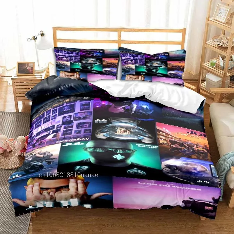 Imagem -02 - Jul Rapper-all Season Twin Bedding Grupo 3-piece Comforter Grupo Cama Capa de Edredão Rei Comforter Capa Álbum Toda a Temporada