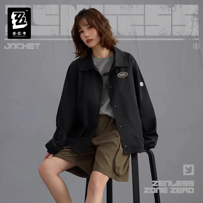 공식 miHoYo Zenless Zone Zero Three Z STUDIO 2025SS 시리즈 얇은 코치 자켓 정품 애니메이션 게임 주변 의류
