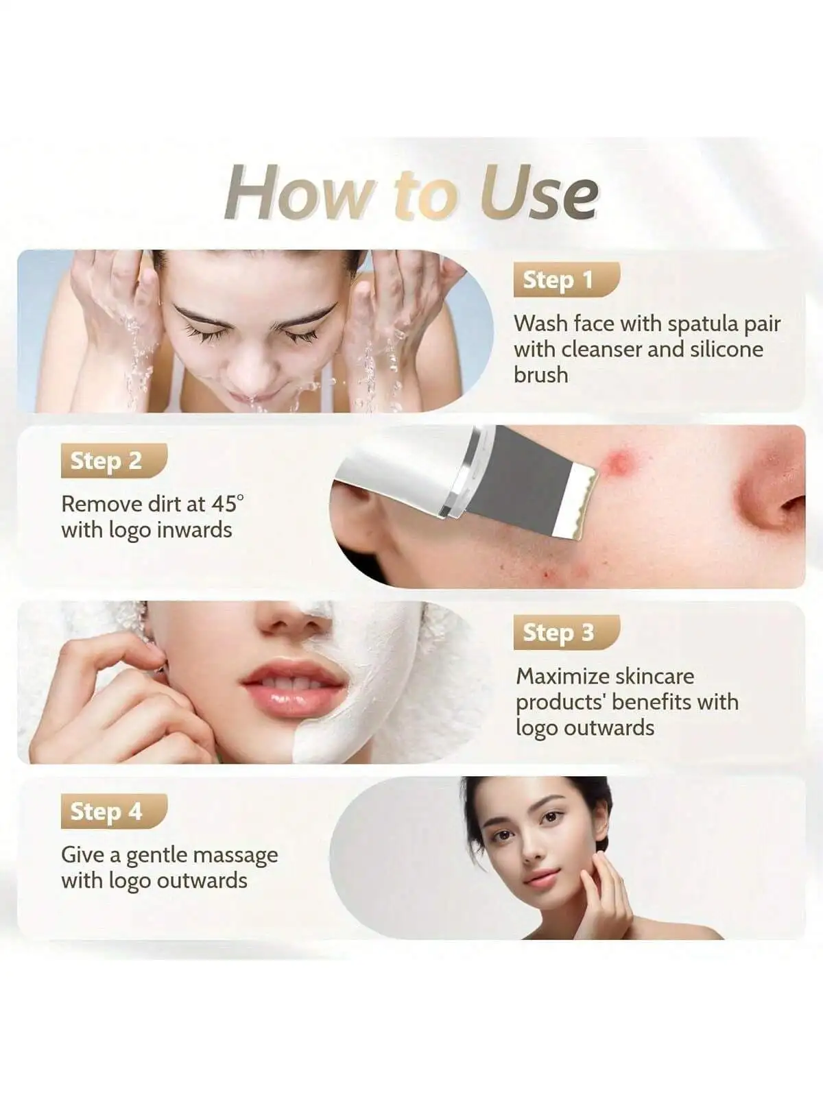 2026 بالموجات فوق الصوتية منظف الوجه تقشير الوجه الجلد الغسيل تنظيف الوجه العميق ملعقة حب الشباب المسام الوجه نظيفة قابلة للشحن #3