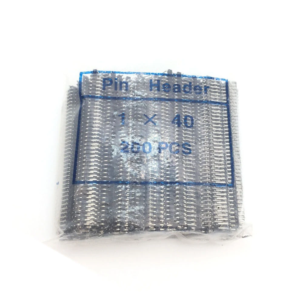 200PCS/LOT 1X40 Pin Male Single Wire 2.54 MM Pitch 11MM Pin Header Connector Board 1X40 Pin Six Colors 1 * 40 40p 40PIN For PCB
