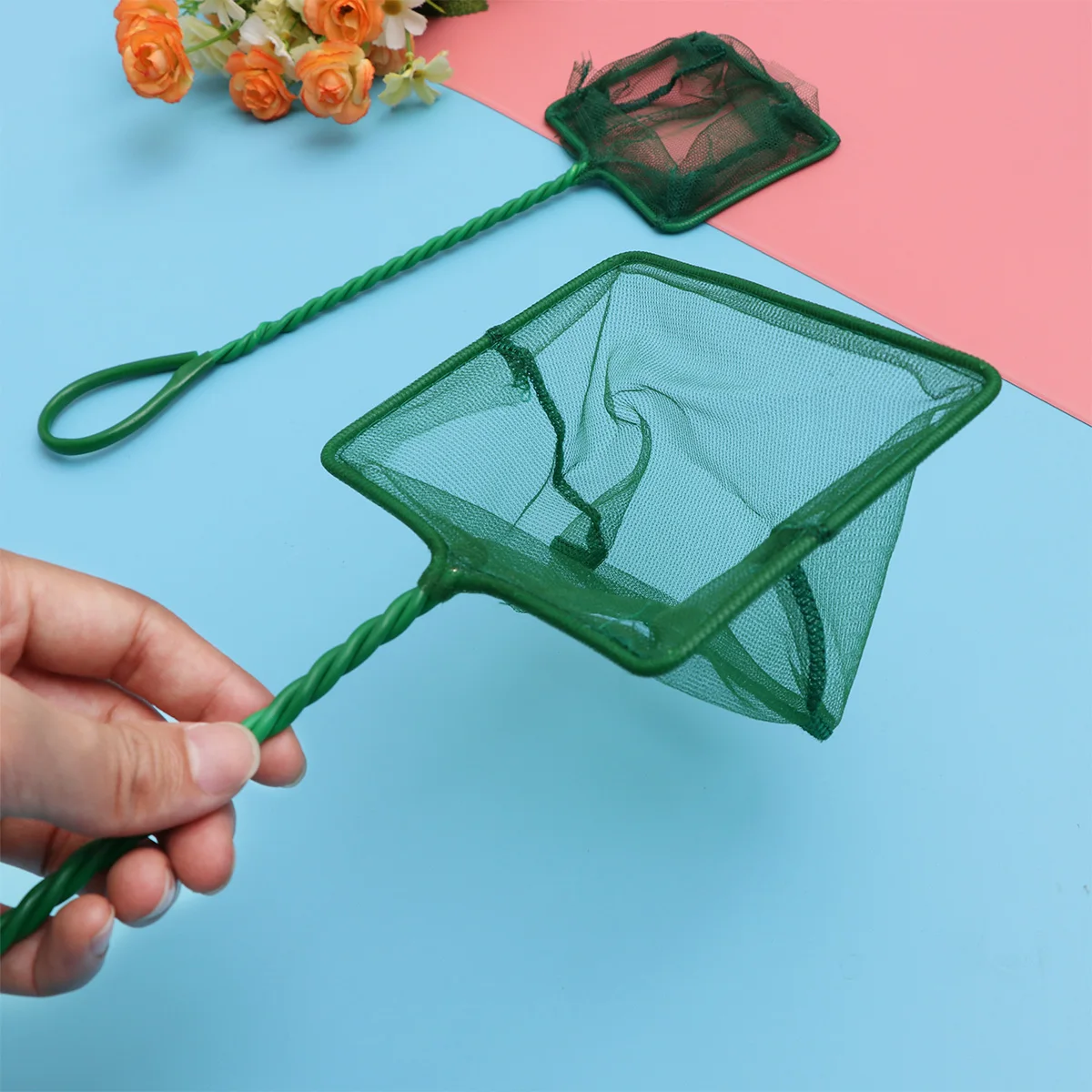 

2pcs Fish Net Soft Nylon Mesh Anti Injury Aquarium Cleaning Tool for Fish Shrimp Catching Tank Residue Removal