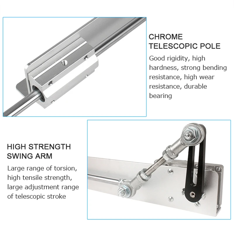 60 مللي متر-200 مللي متر السكتة الدماغية قابل للتعديل تلسكوبي الخطي المحرك مع قوس 3XLR موصل شفط كأس الطاقة 130 دورة في الدقيقة/230 دورة في الدقيقة 110 فولت-240 فولت