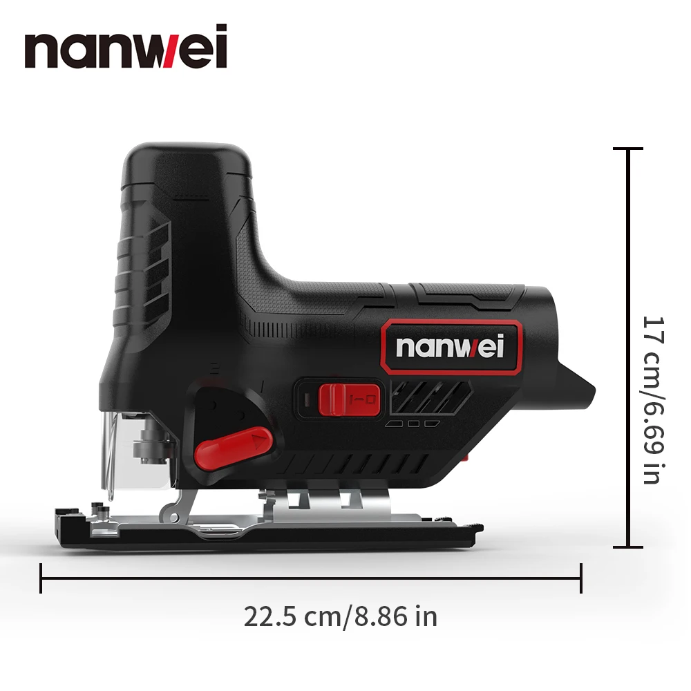 Nanwei Mini Cutting Machine 12V Jig Saw Household Electric Saw Multifunctional Reciprocating Saw for Woodboard Drawing