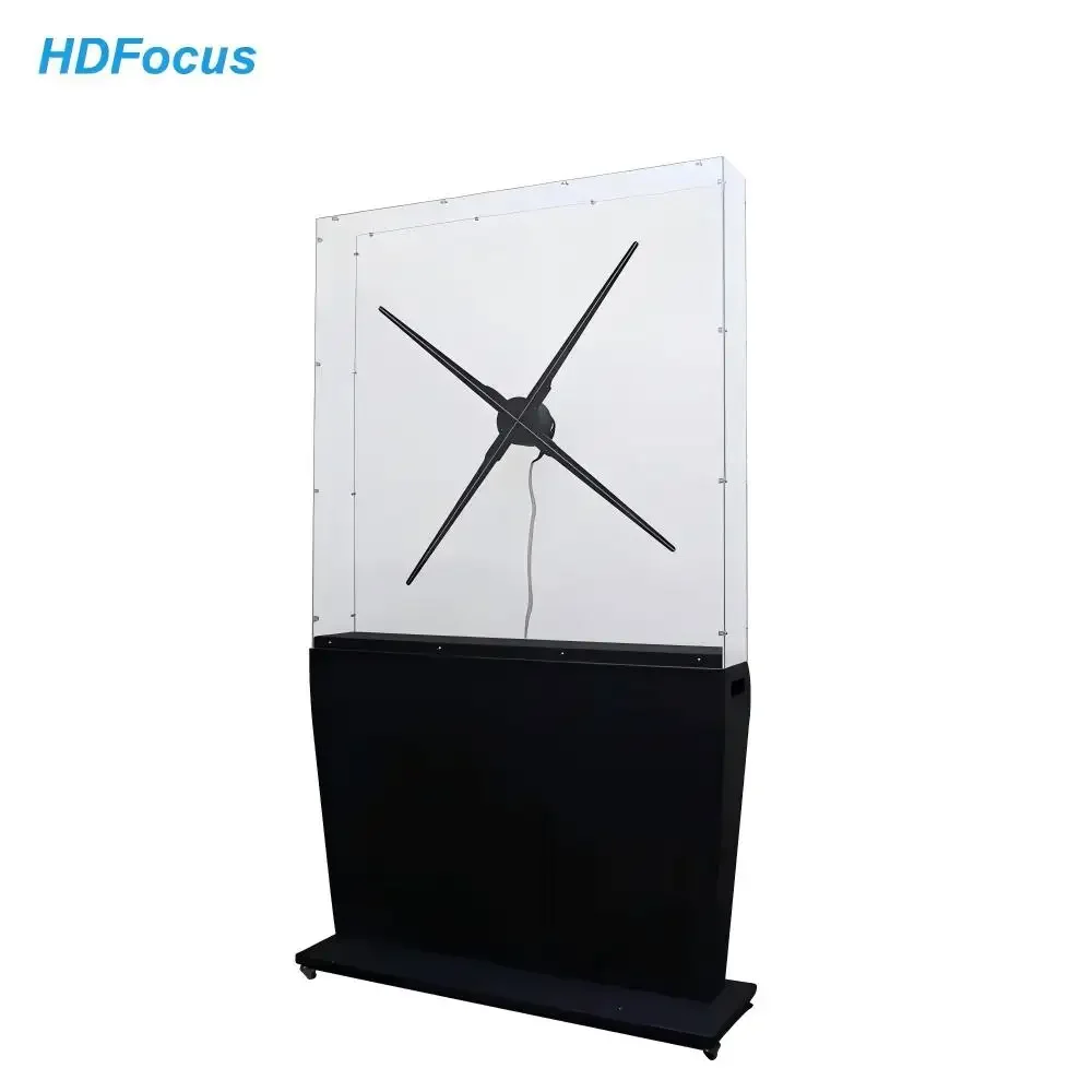 100Cm Hologram Equipment Indoor Hologram 3D Advertising 3D Holographic Fan Led Display Hologram Projector