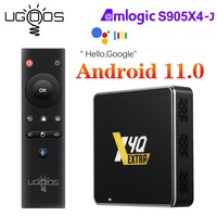 2023 Ugoos X4Q Cube/Pro/Plus/Extra TVBox LPDDR4 4GB 128GB TV Box Android 11 Winevine L1 Amlogic S905X4 1000M BT 4K Google Voice