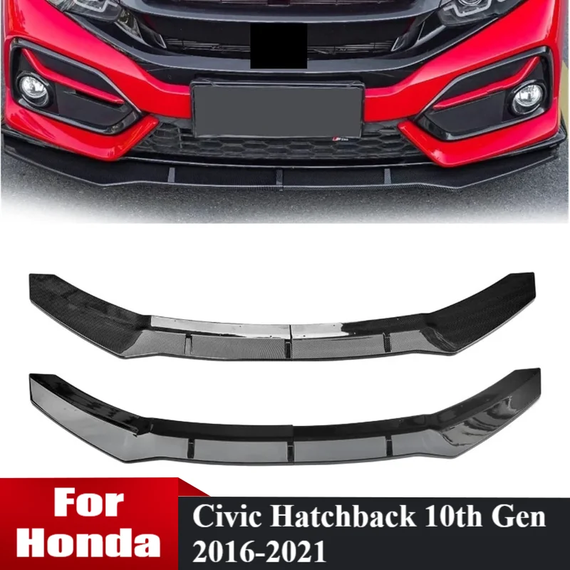 

Bumper Lip For Honda Civic 10th Gen Hatchback Si Models 2016-2021 Front Bumper Lip Spoiler Splitter Diffuser Car Bodykit Tuning
