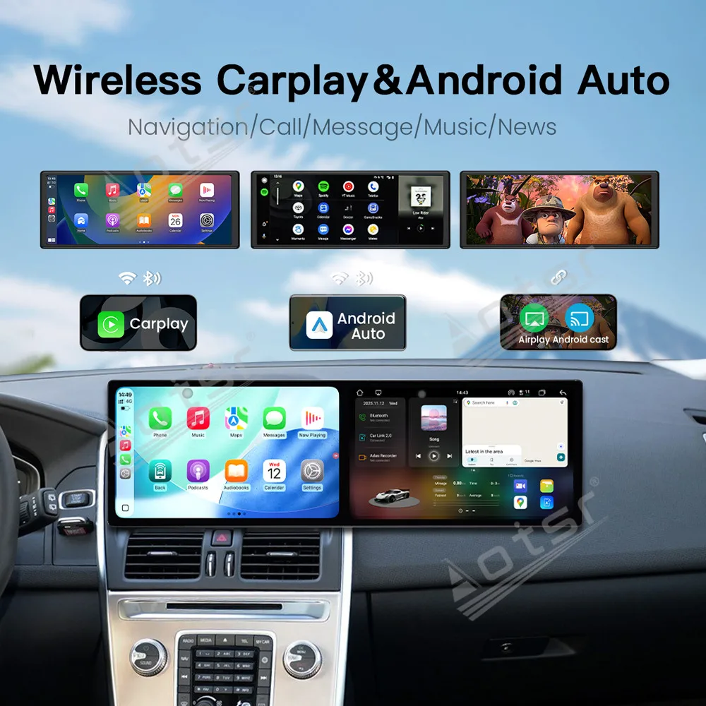 

Двойной 10,1-дюймовый Android 15 Carplay для Volvo XC60 2014-2017, GPS-навигация, автомобильное радио, HD сенсорный экран, авто стерео, автомобильные аксессуары
