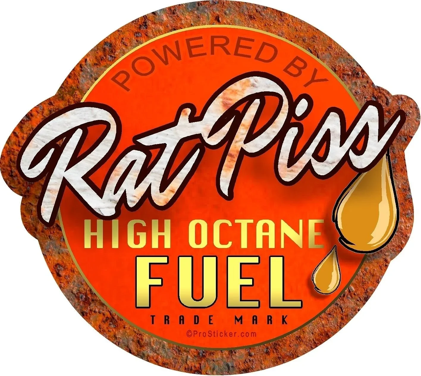 

For 4x Rat Rod Series "Rat Piss High Octane Fuel" Decal Sticker