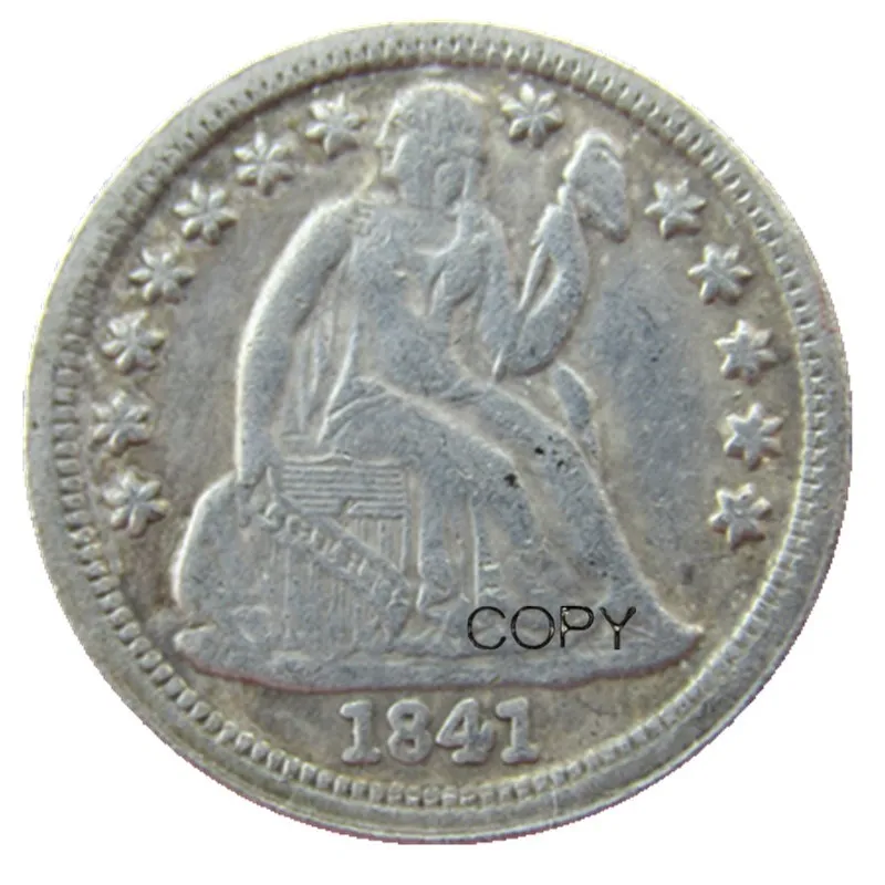 

US 1841 P/S Liberty Seated Dime Silver Plated Copy Coin