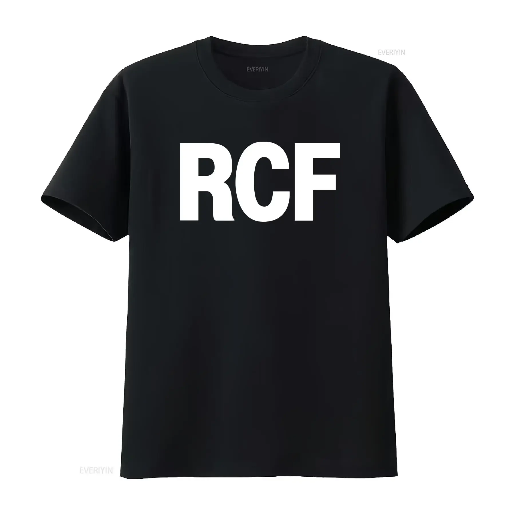 RCF Audio Logo Men's T Shirt American Size vintage Washed Soft homme Top For Everyday Wear Breathable Stretched fashion  Unisex
