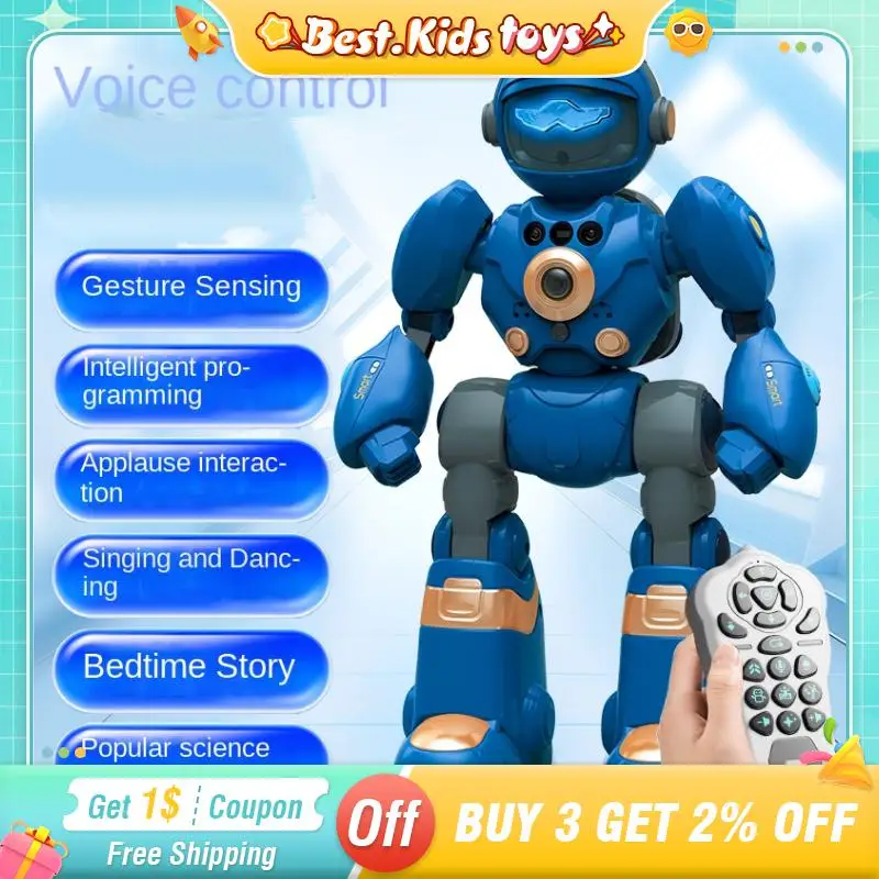 

2.4G RC Gesture Sensing Robot Programming Intelligent Voice Dialogue Robot Dancing Sound Record Kids Toy Education Birthday Gift