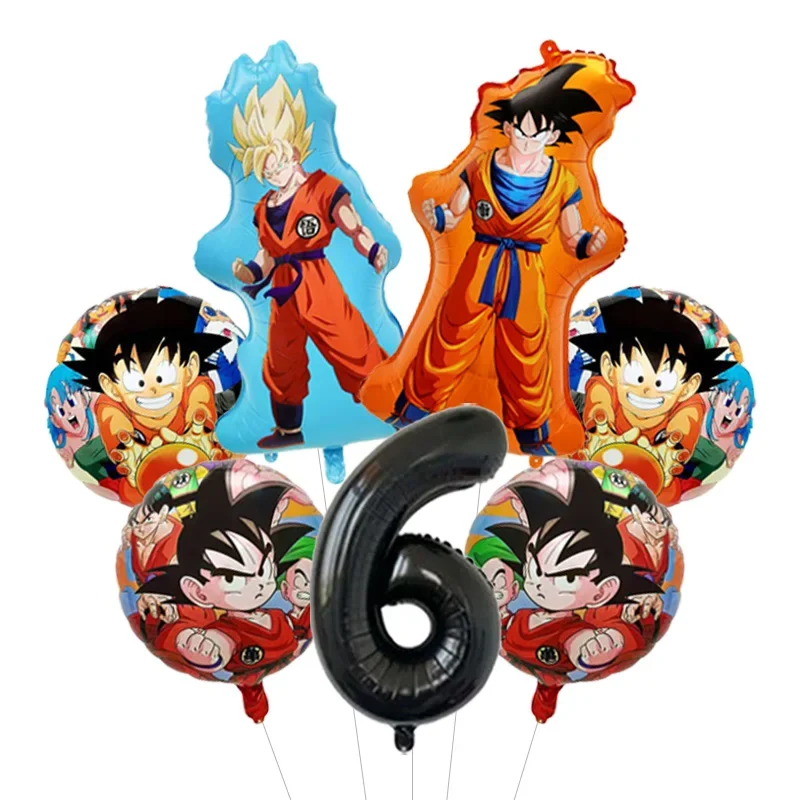 Dragon Ball Z Themen-Bachelor-Party Ballon-Set Vier-Sterne-Folienballon mit Goku-Aufdruck für Anime-Fans Feier – Detail 6