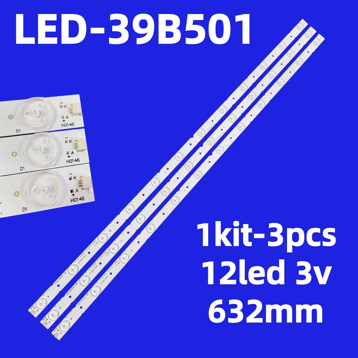 

LED BACKLIGHT STRIP KJ39D12R-ZC14F-06 FOR 39" CELLO C39226F-LED TV, KM0390LCD05