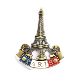 3D Metal Fridge Magnets Paris USA London Berlin Shanghai Malaysia Scenic Tourism Souvenir
