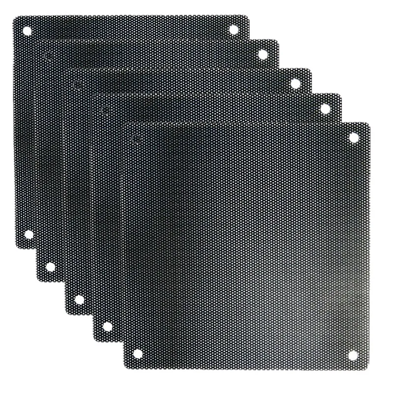 5pcs/lot Black Color Computer Case Dustproof Mesh Fan Dust Screen Gauze Filter 12x12cm