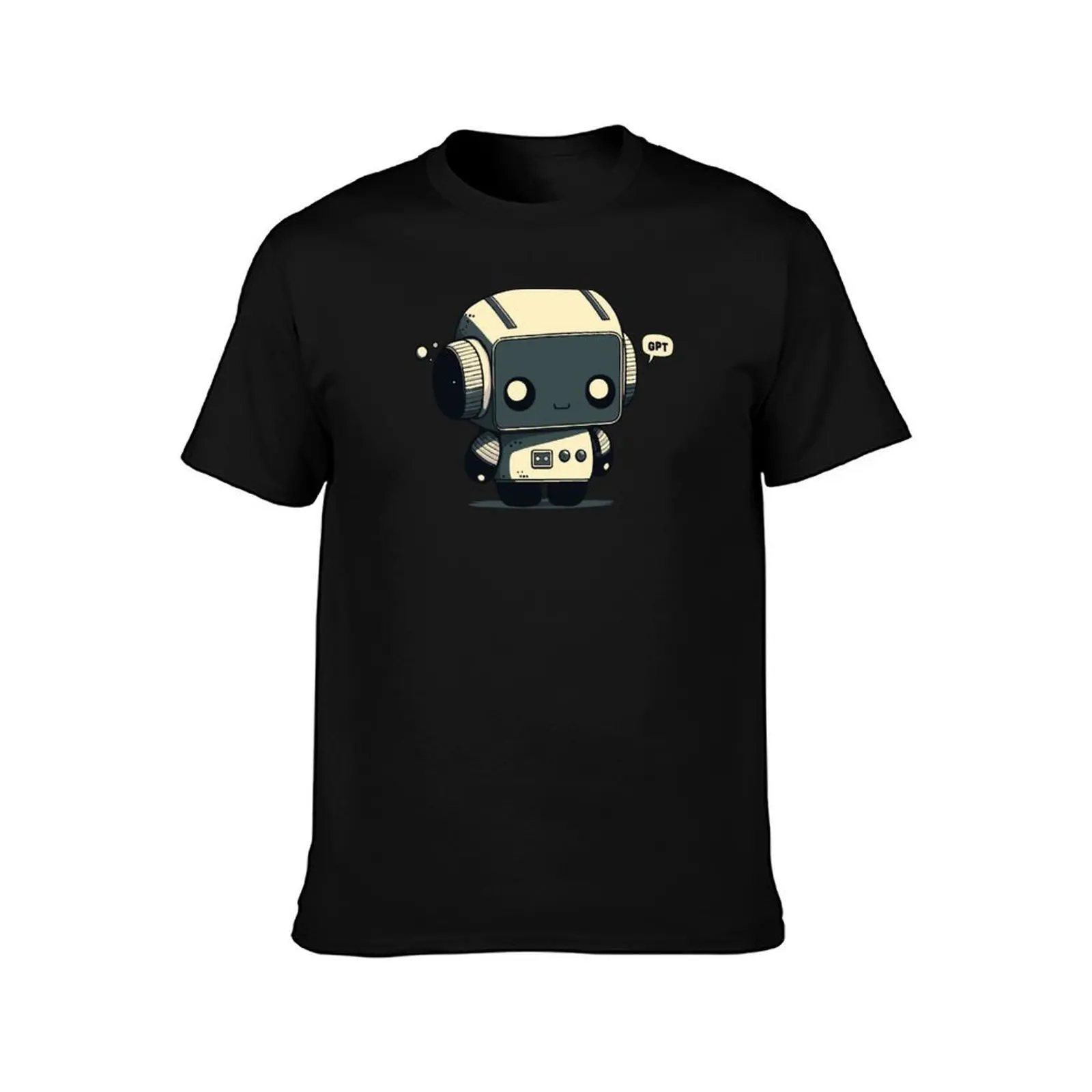 ChatGPT Robot || Cute Chatbot Character T-Shirt Summer Casual Cotton Tee Oversized Streetwear Tops Vintage Graphic Print