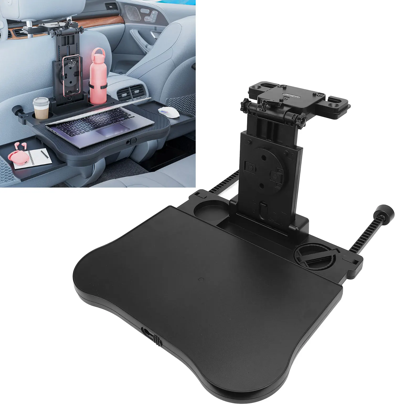 Seat Back Laptop Desk Car Back Seat Tray Table Strong Load Capacity Stable Foldable for Rear Passenger for Eating for Working