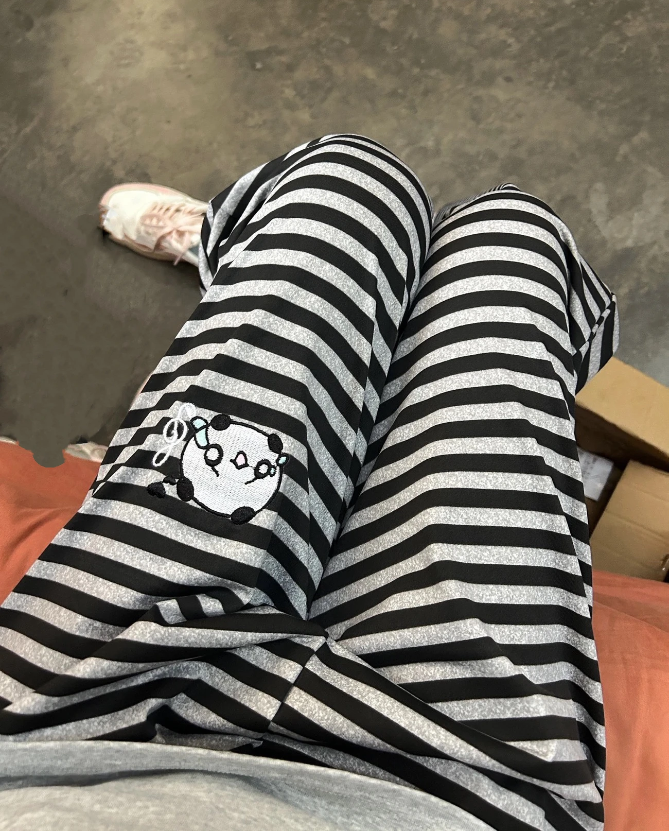Japanese Y2k Cartoon Charm Embroidery Striped Shorts Women Summer Casual High Waist Straight Pants Vintage Versatile Trousers
