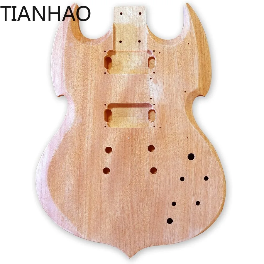 Electric Guitar Kits for Beginners with Okoume Wood Body Maple Neck Composite Ebony Fingerboard H-H Pickups Ideal for Custo