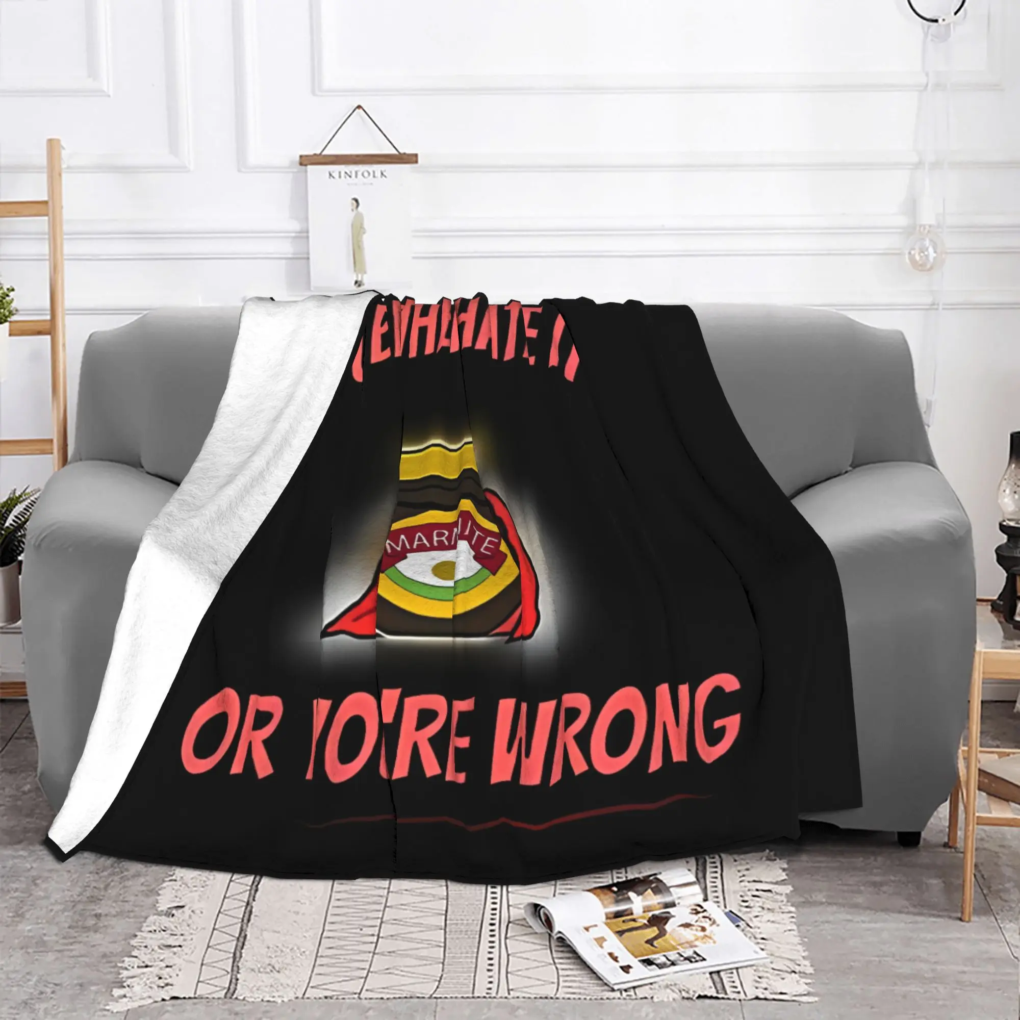 1PC home Cute Room Decor Love It Blanket Throw Blanket Marmite Novelty Warm Blanket All Season