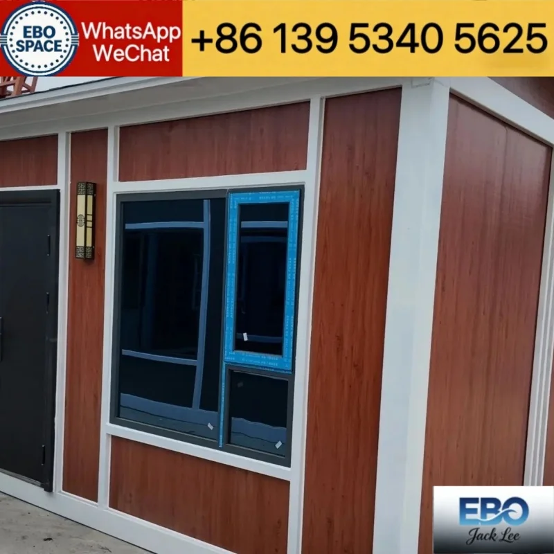 Outdoor solution 20ft foldable prefab container house villa waterproof compact frame kitchen bathroom included