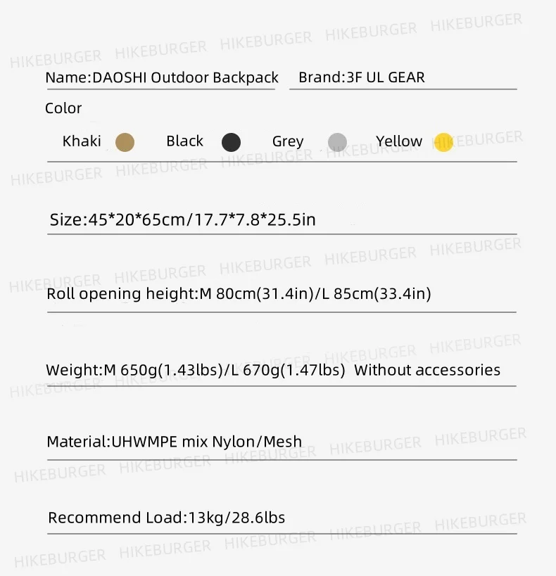 3F UL GEAR Tutor Ultra Rucksack Outdoor Camping 30+10L Ultraleicht UHWMPE Wandern Wasserabweisend Reisen Bergsteigen DAOSHI – Detail 5
