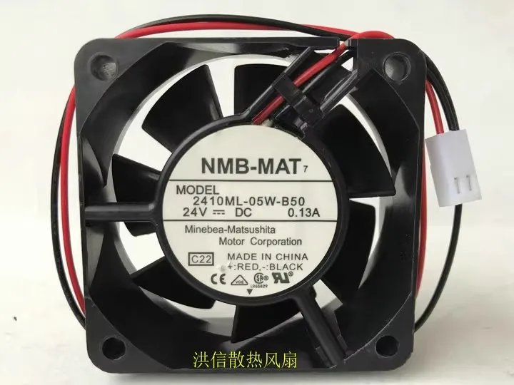 

Free shipping original NMB 6025 2410ML-05W-B50 24V 0.13A 60 * 25MM 6CM inverter fan