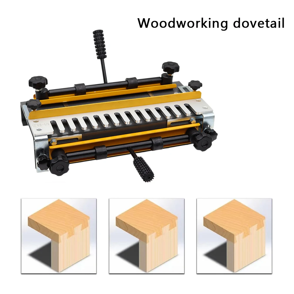 300mm/12” Woodworking Dovetail Machine Wood Dovetail Jig Portable Machine Semi-Permeable Die-Cast Joint Mortising Carpentry Tool